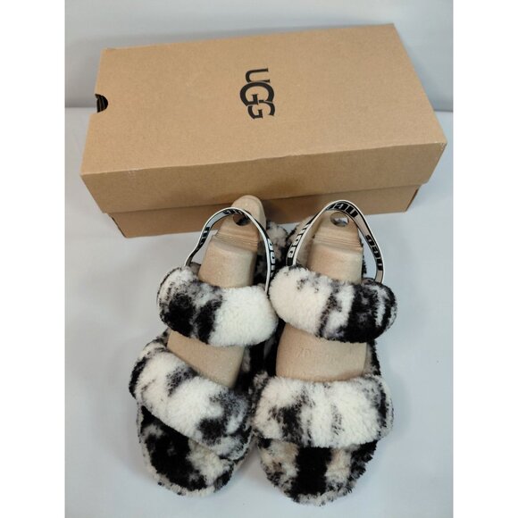 Ugg Women's Oh Yeah Marble Shearling Slide Slippers Size 8  '' SIGNS OF USE'' - Picture 4 of 12